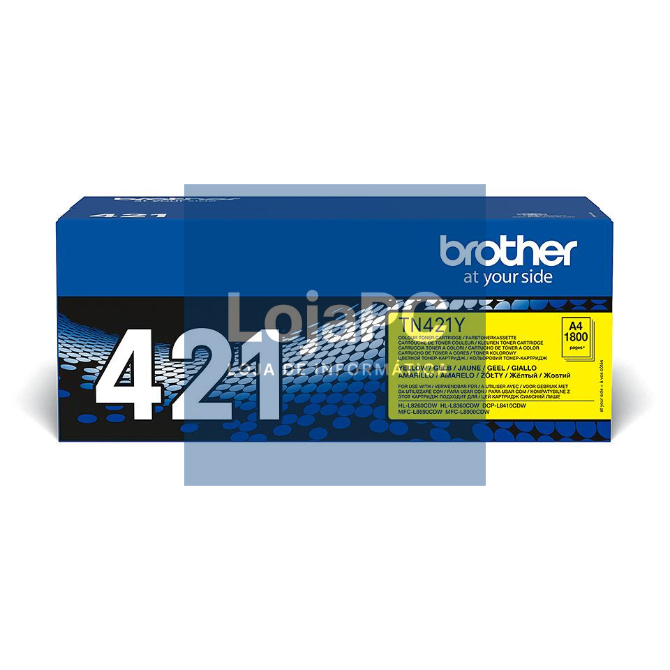 Brother Toner Amarelo Duração estimada: 1.800 pág. segundo ISO/IEC19798