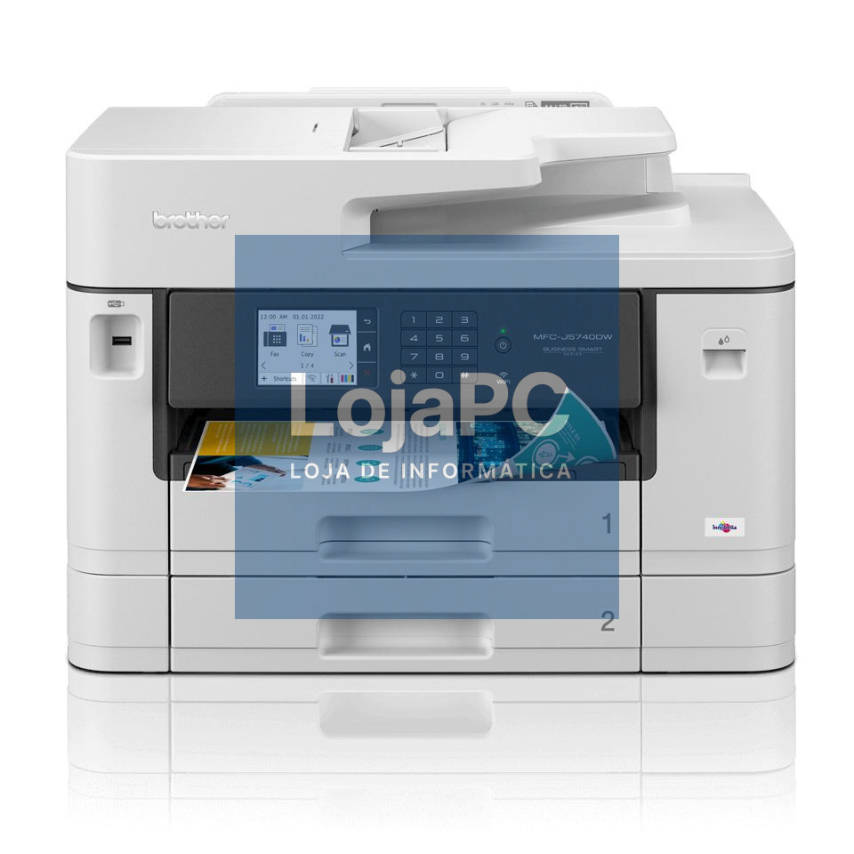 Brother MFC-J5740DW - Impressora multifunções de tinta profissional A4/A3 WiFi, dupla bandeja e frente e verso até A4 em todas as funções, Impressora A3 + Copiadora A4 + Scanner A4 + Fax A4