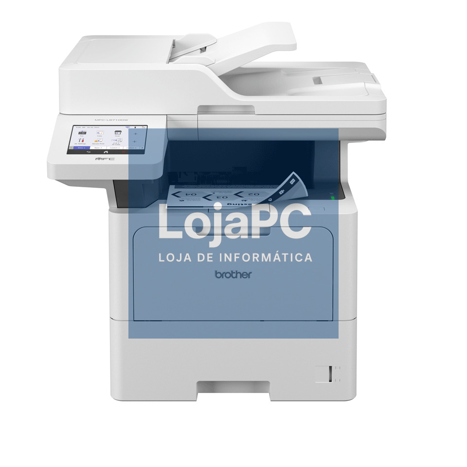 Brother MFC-L6710DW - Impressora multifunções laser monocromática de alta produtividade, duplex automático 4 em 1, rede cablada e WiFi. Impressora | Copiadora | Scanner | Fax. Bandeja 520 folhas -