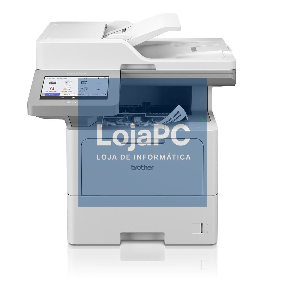 Brother MFC-L6910DN - Impressora multifunções laser monocromática de alto rendimento, duplex automático 4 em 1, rede cablada e WiFi opcional. Impressora | Copiadora | Scanner | Fax. Bandeja 520