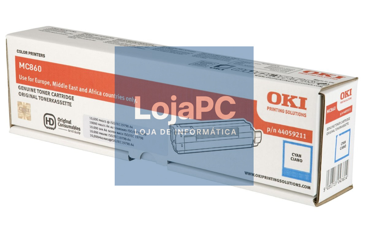 Toner OKI Ciano 10k - MC860 MFP