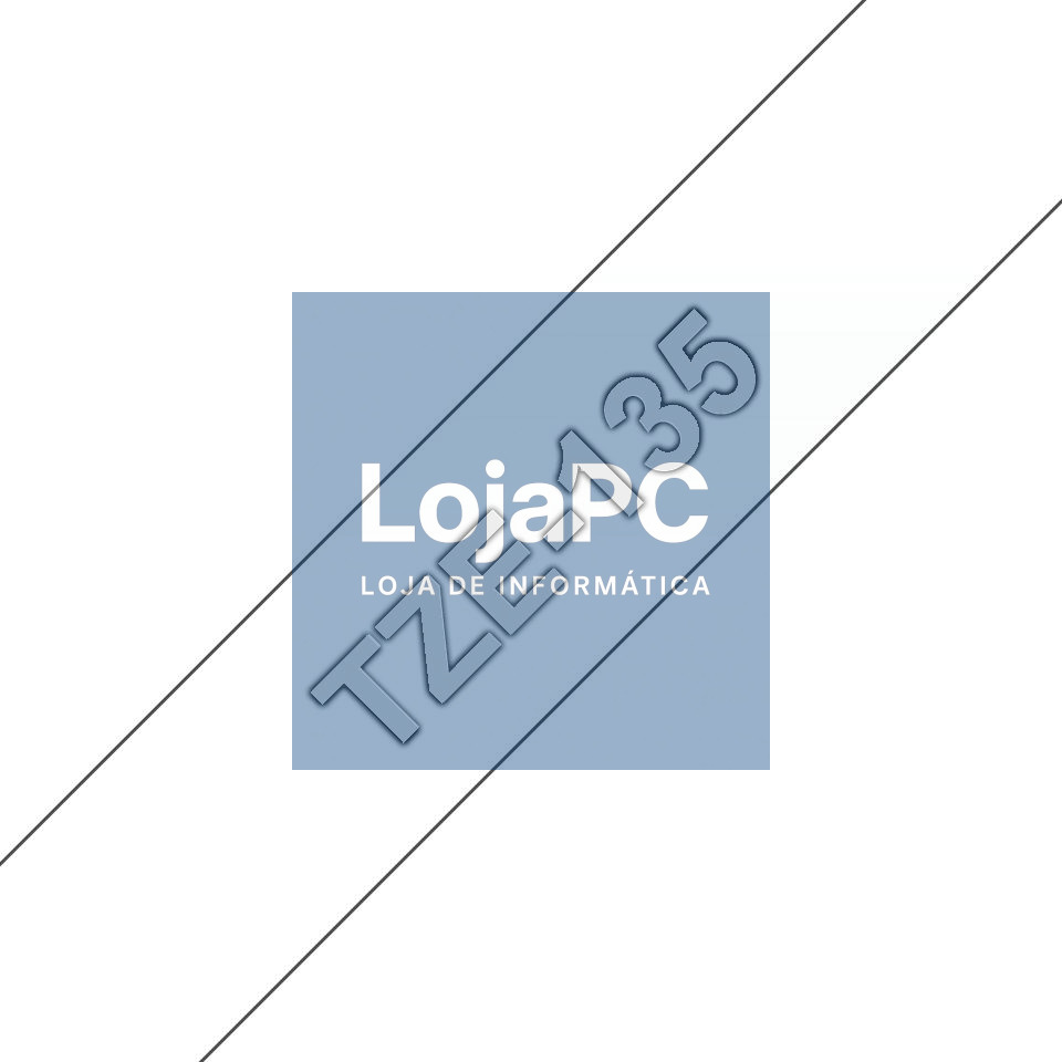 Brother Fita laminada - Texto branco sobre fundo transparente, Largura: 12mm. Comprimento: 8m