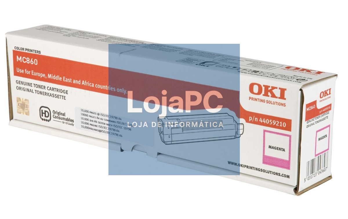 OKI MC860 toner cartridge magenta standard capacity 10.000 pages 1-pack