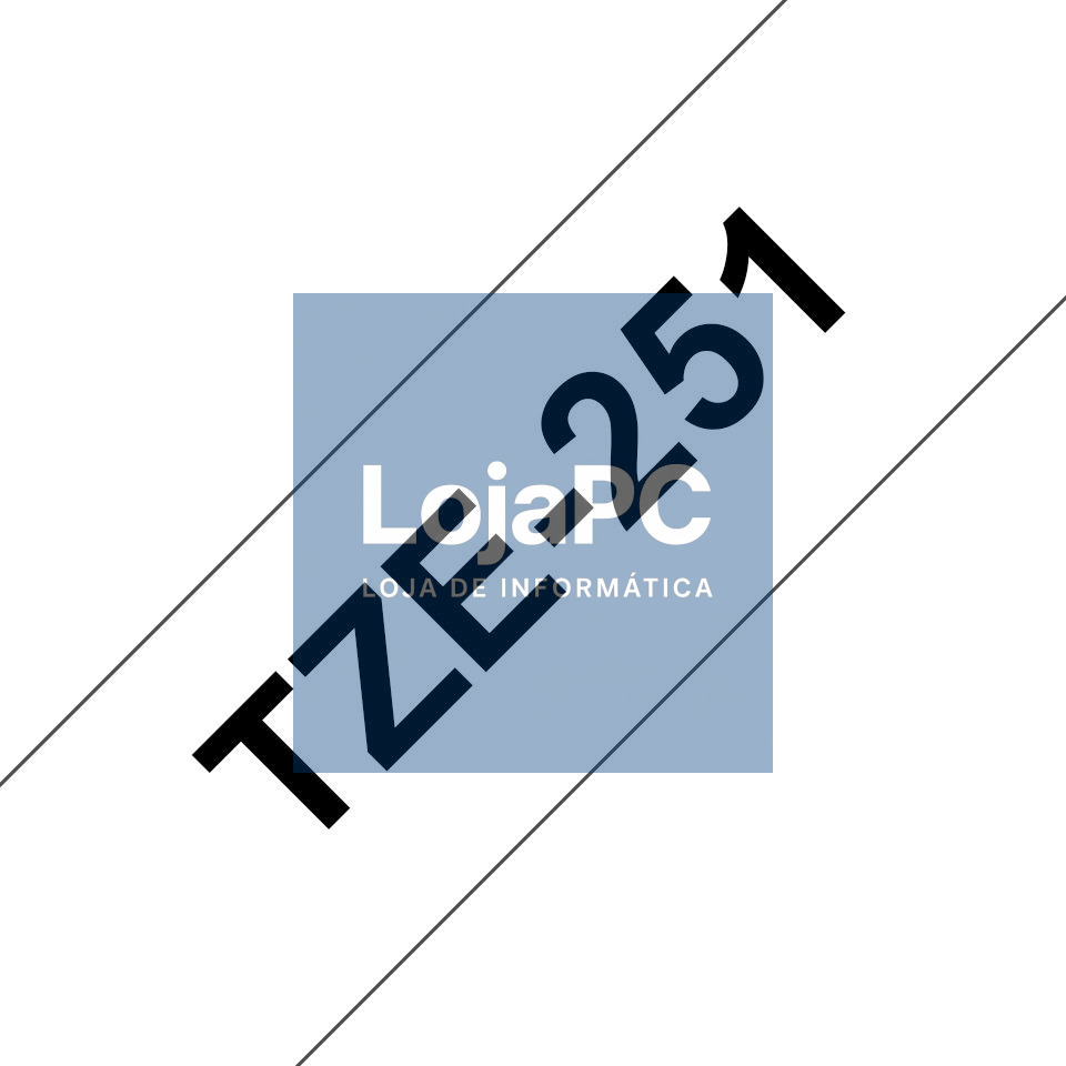 Brother Fita Laminada de 24 mm - Texto preto sobre fundo branco para P-Touch