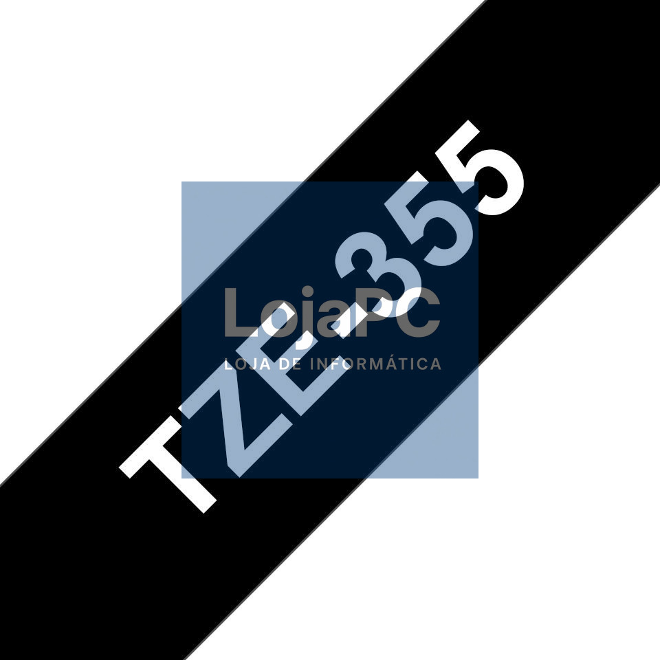 Brother Fita laminada de Standard 24mm - Preto/Branco