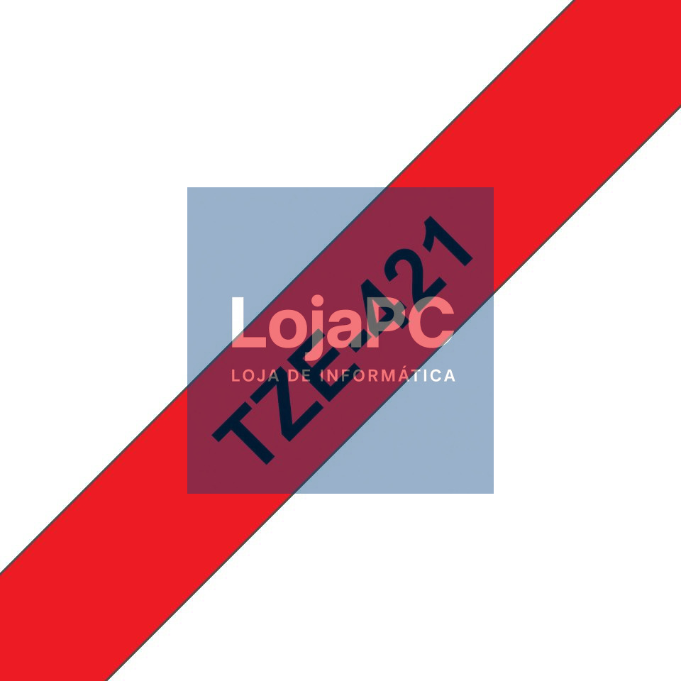 Brother Fita Laminada de 9 mm - Vermelho / Preto, para P-Touch