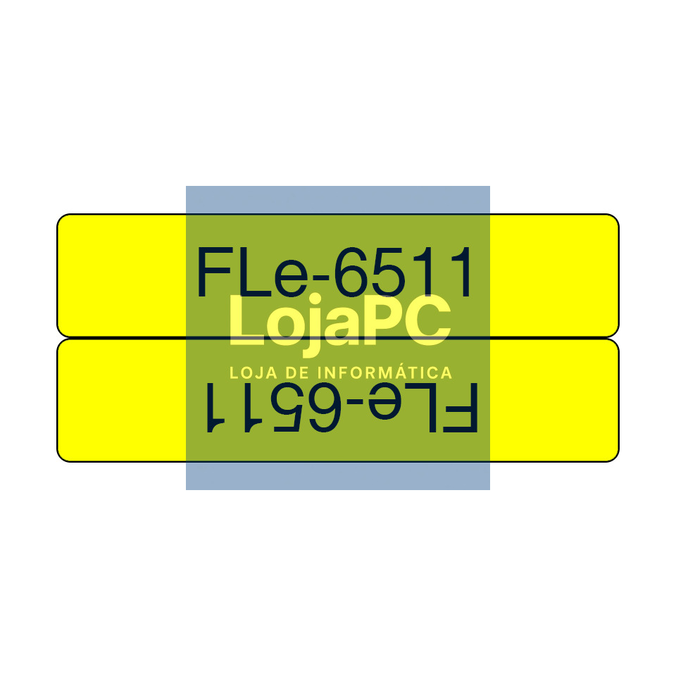 Brother Fita de etiquetas bandeira - Texto preto sobre fundo amarelo - Largura: 21 mm - Comprimento: 45 mm (72 etiquetas por cassete)