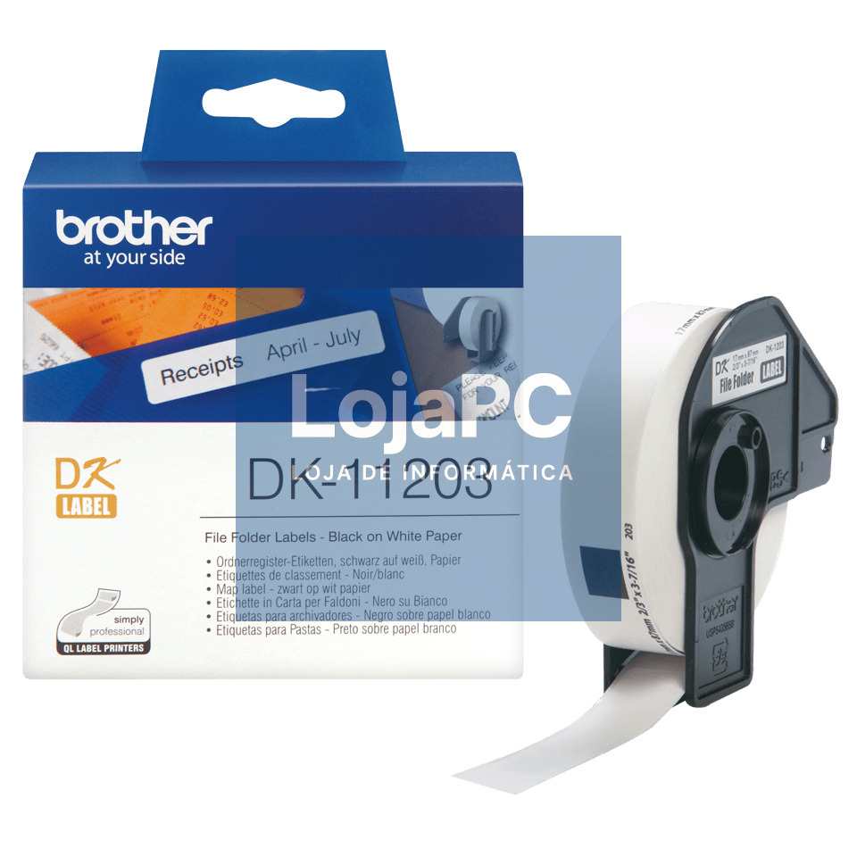 Brother 300 Etiquetas para pastas - Autocolante - tamanho: 17 x 87 mm