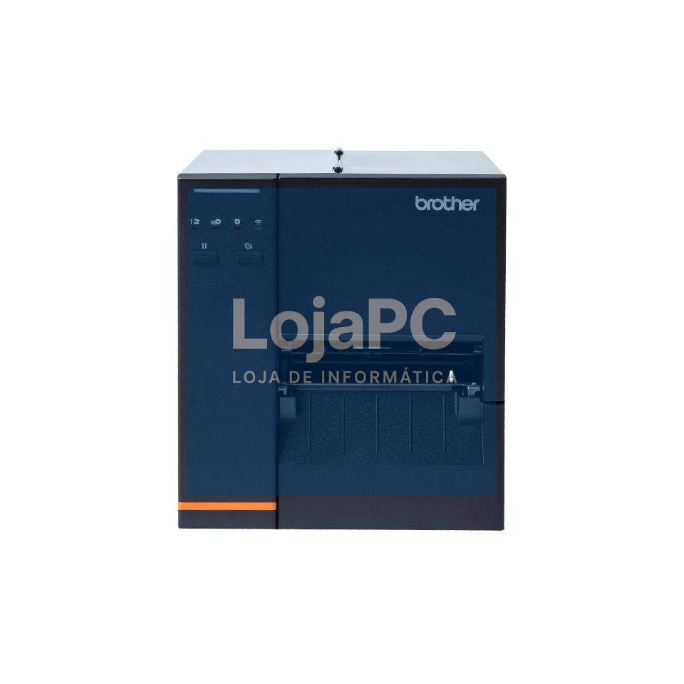 Brother TJ-4020TN - Impressora industrial de etiquetas de transferência térmica e tecnologia térmica direta com uma resolução de 203ppp. Placa de rede, série, host USB e design robusto, para elevados