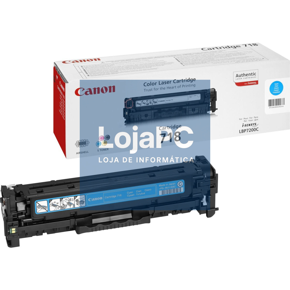 CANON 718 toner cartridge cyan standard capacity 2.900 pages 1-pack