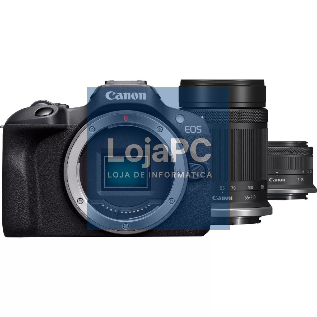 Canon EOS R100 + RF-S 18 – 45mm IS STM + RF-S 55-210mm F5-7.1 IS STM - CMOS de 24.1 Megapixels, 4K UHD , Sistema Dual Pixel CMOS AF