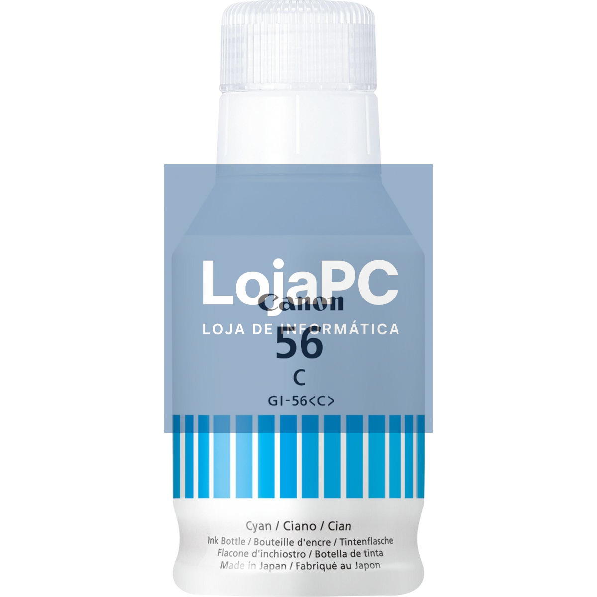 Canon GI-56C - Cyan Ink Bottle - Compativel com Maxify GX3050, GX4050, GX5050, GX5550, GX6050, GX6550 e GX7050