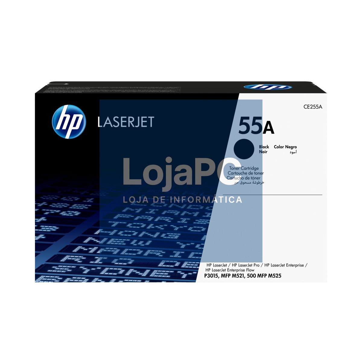 HP 55A original LaserJet Toner cartridge CE255A black standard capacity 6.000 pages 1-pack