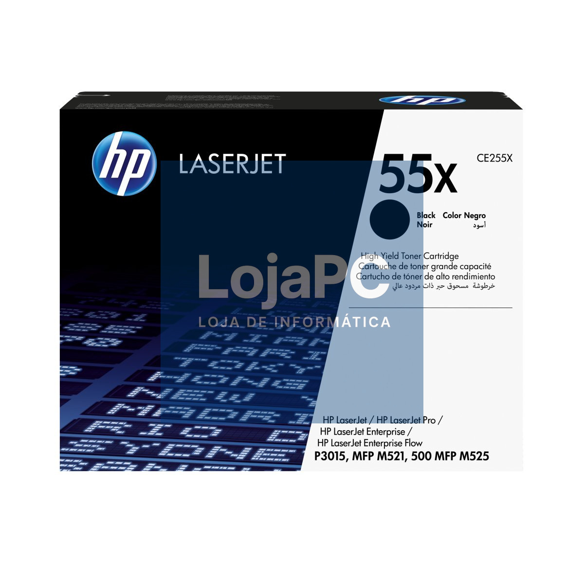 HP original LaserJet Toner cartridge CE255X black standard capacity 12.500 pages 1-pack