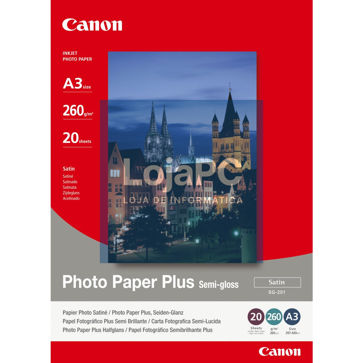 Canon Photo Paper Semi-Glossy SG-201 A3 20 folhas