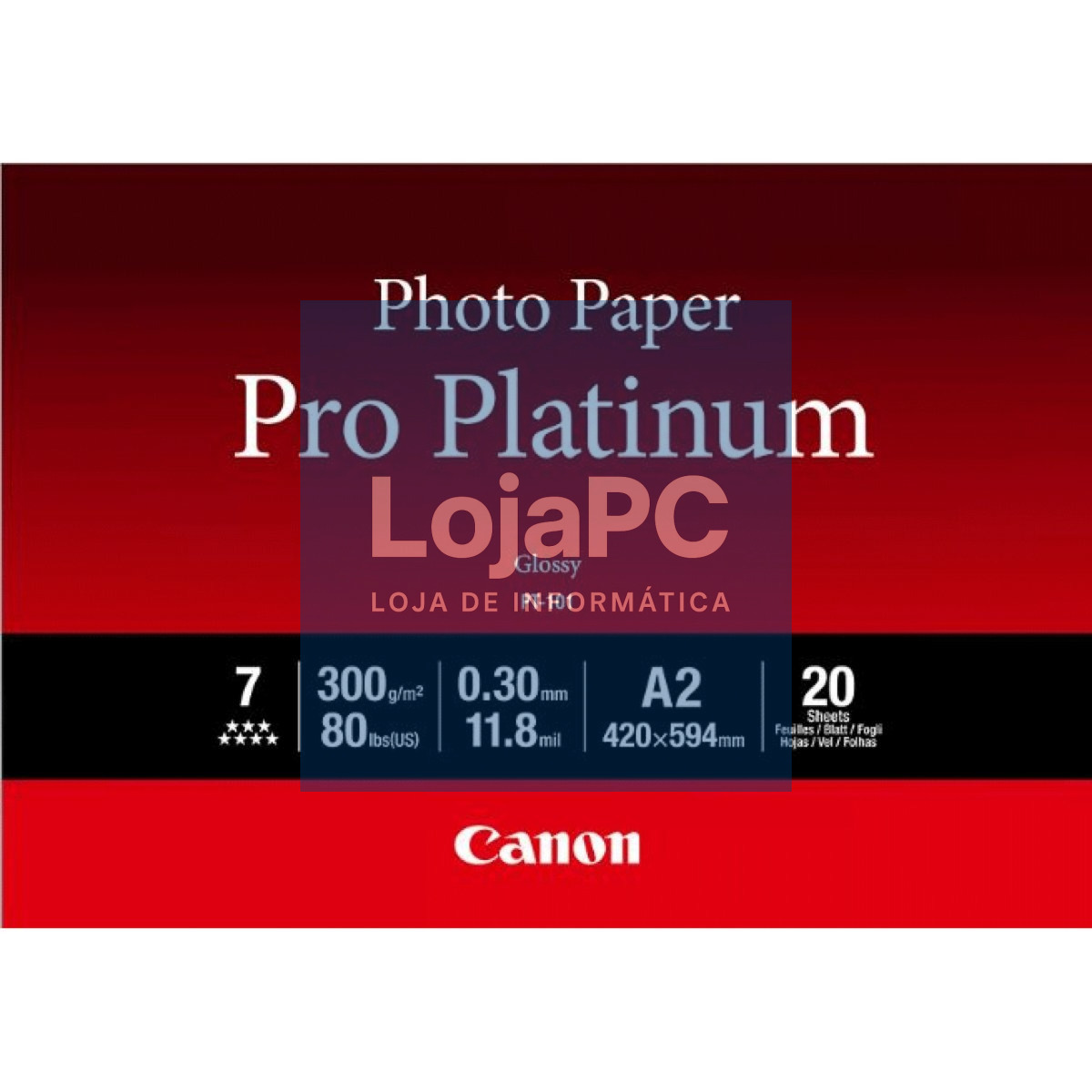 Canon Photo Paper Platinum A2 20 sheets