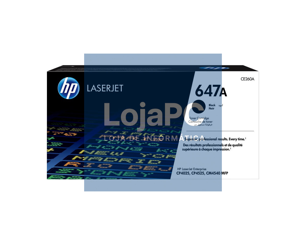 HP 647A original Color LaserJet Toner cartridge CE260A black standard capacity 8.500 pages 1-pack