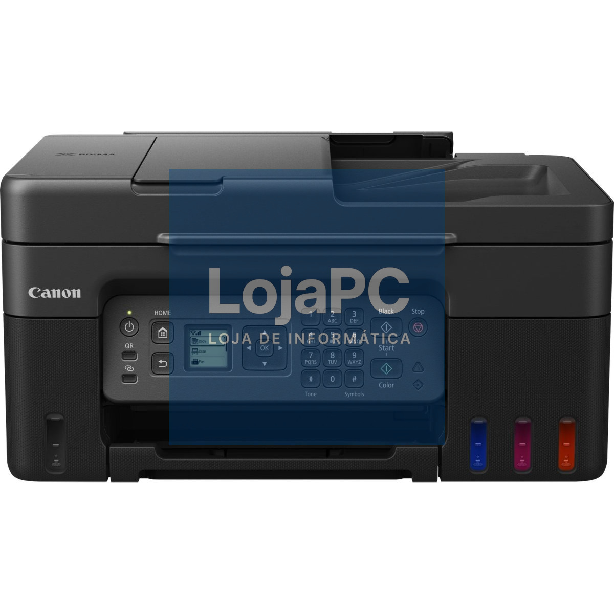 Canon PIXMA G4570 - Impressora jato de tinta multifunções a cores, sem fios, MegaTank, com tinteiros recarregáveis, preto