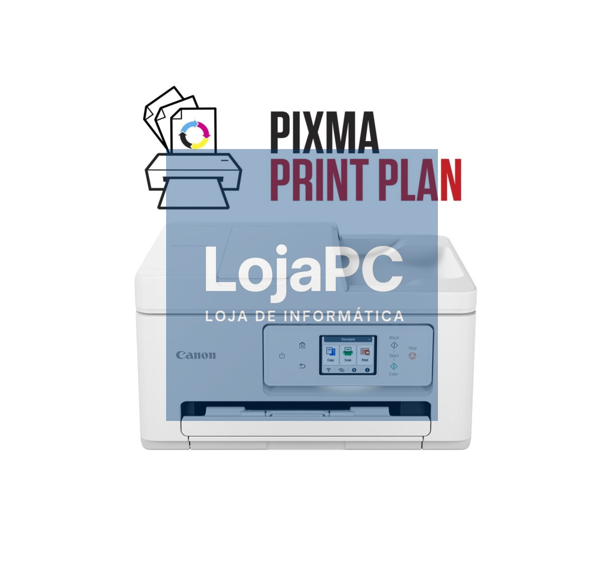 Canon PIXMA TS7750I - Impressora 3 em 1 inteligente e de alta qualidade com ADF (Wi-Fi, Impressão, Cópia, Digitalização, Cloud) - Branca