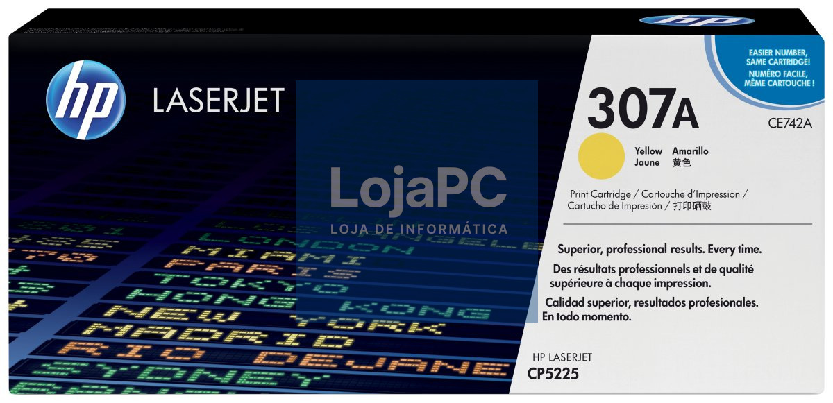 HP original Colour LaserJet CE742A Toner cartridge yellow standard capacity 7.300 pages 1-pack