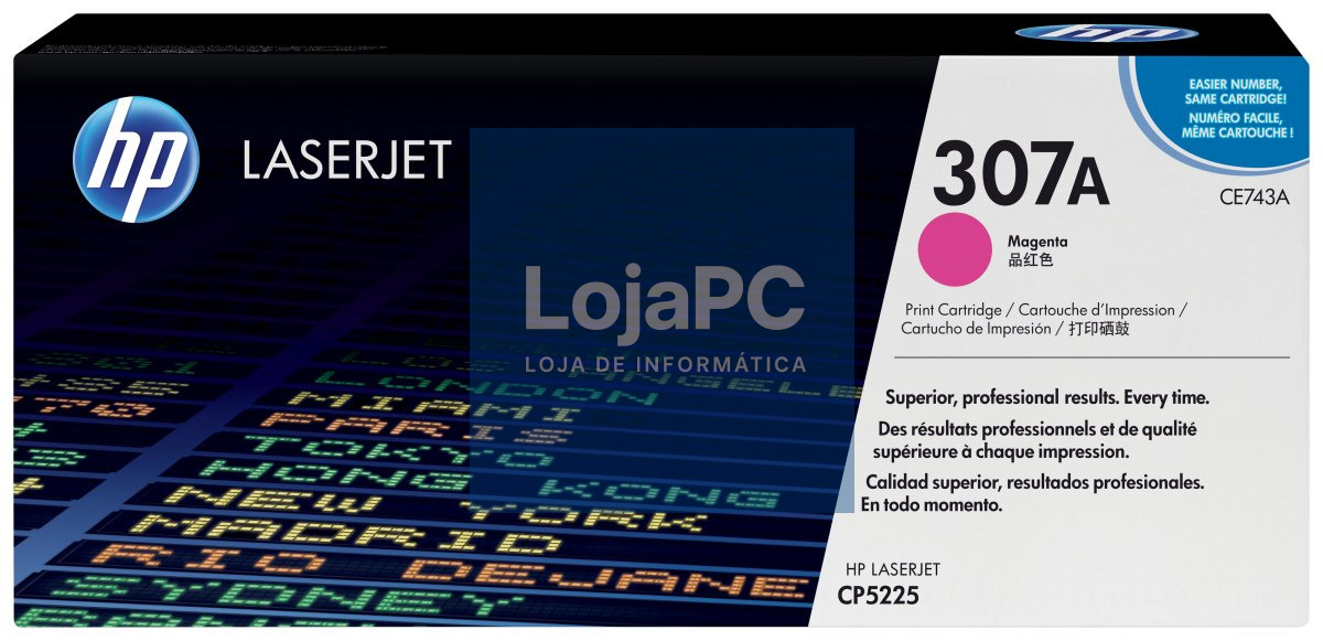 HP original Colour LaserJet CE743A Toner cartridge magenta standard capacity 7.300 pages 1-pack