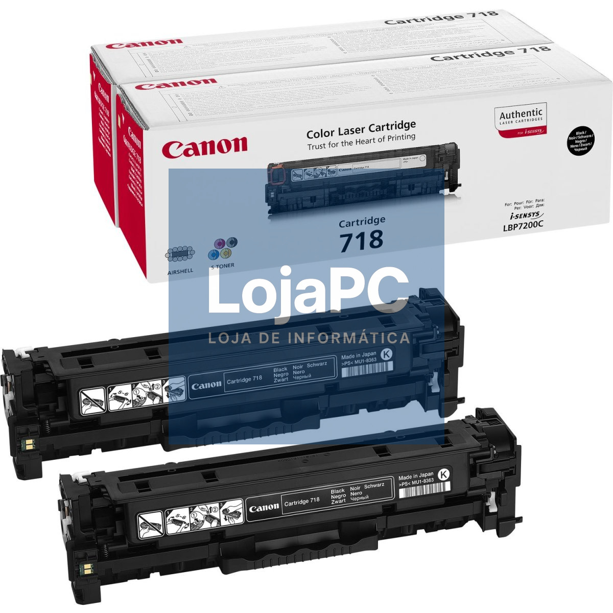 CANON CRG-718BK 718 BK toner black standard capacity 3.400 pages 2-pack