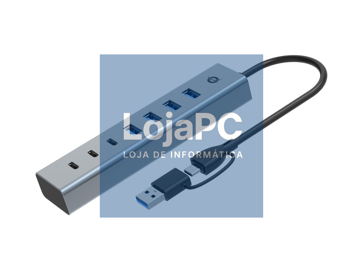 Conceptronic HUBBIES20G 7-Port USB 3.0 Hub, 5Gbps, USB-C x 3, USB-A x 4