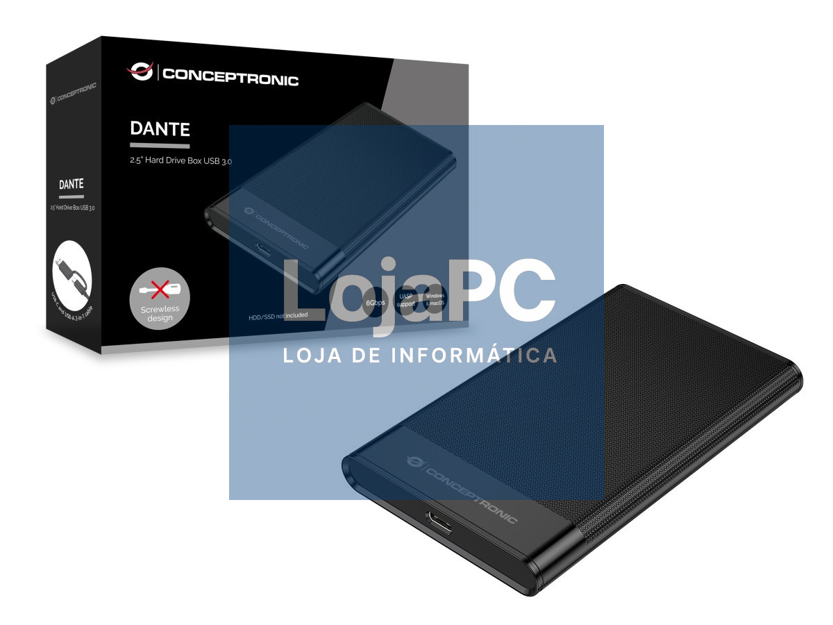 Conceptronic Caixa para disco duro 2.5" Hard Drive Box USB GEN1, 6Gb/s