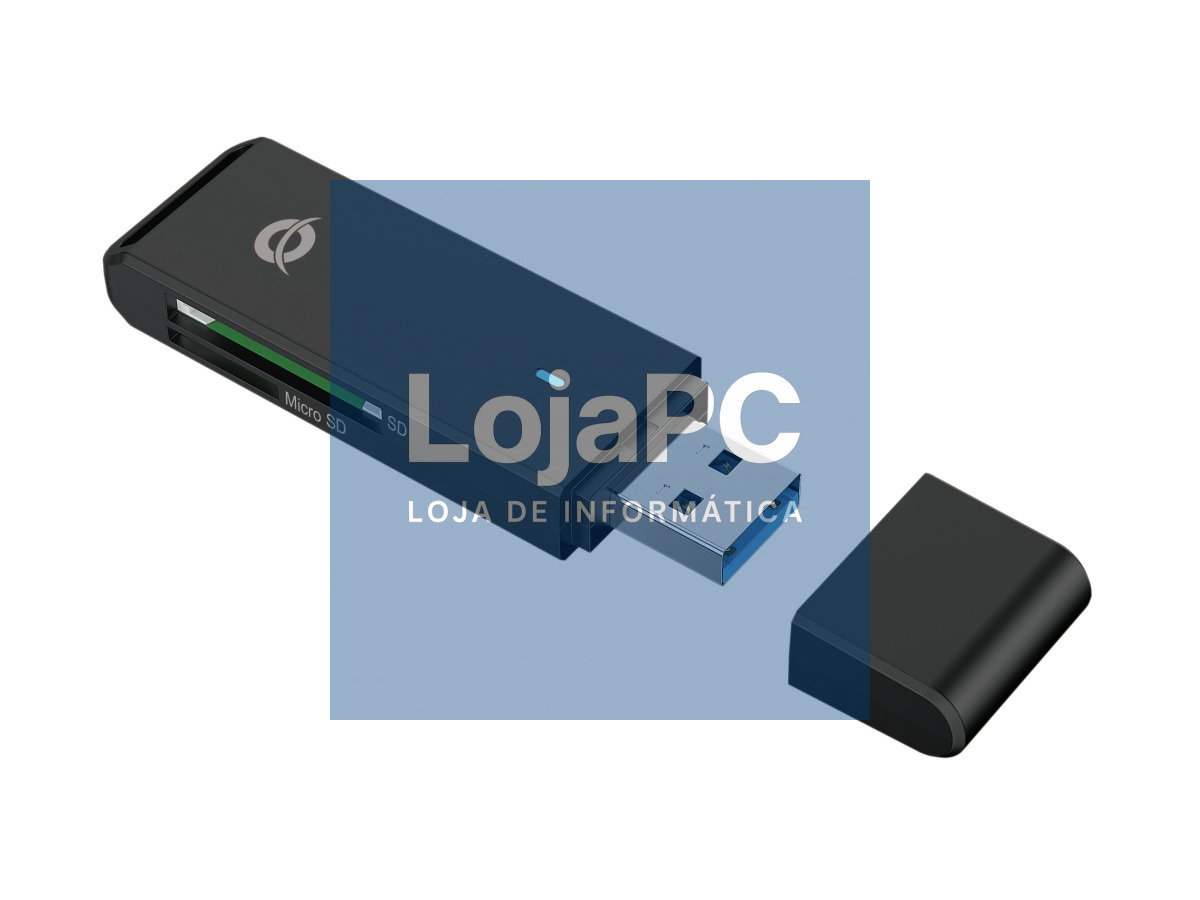 Conceptronic 2-in-1 USB 3.0 Card Reader, SD/SDHC/SDXC, Micro SD/T-Flash