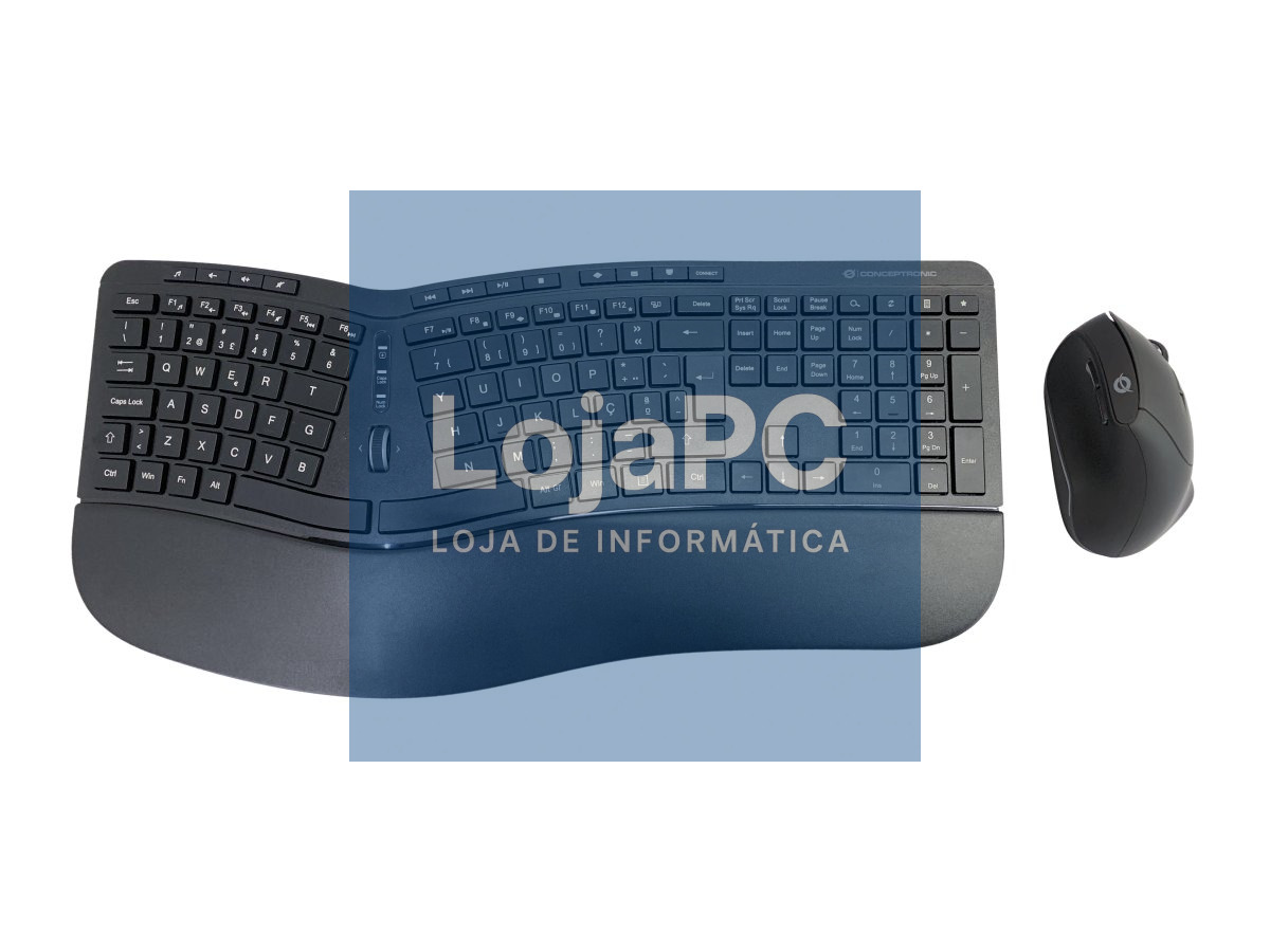 Conceptronic ORAZIO ERGO Wireless Keyboard and Mouse Combo, Portuguese layout