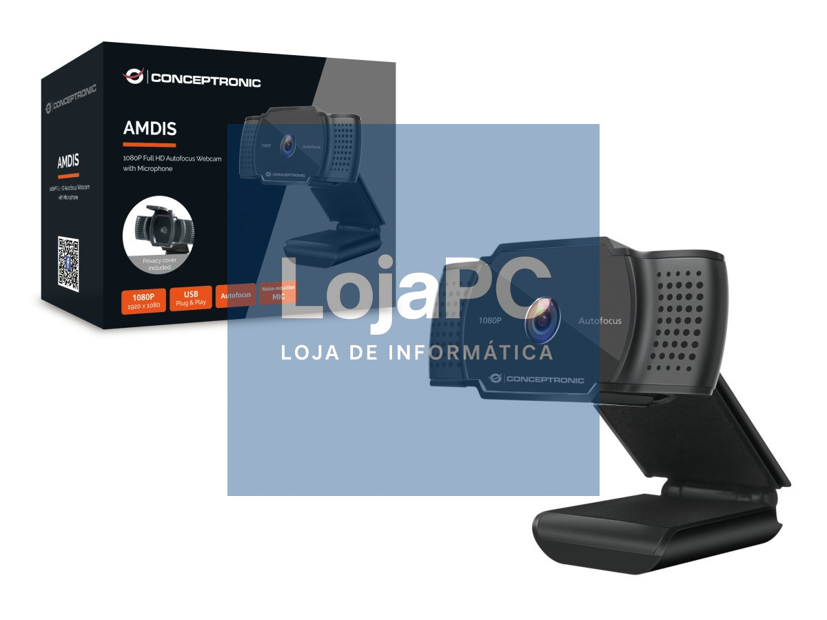 Conceptronic AMDIS 1080P Full HD Autofocus Webcam with Microphone