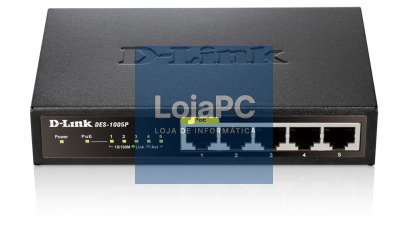 D-Link 5-Port 10/100Mbps with 1 x PoE Port (port 1) Unmanaged Switch (15,4W)