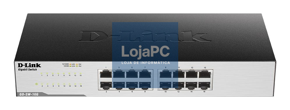 D-Link 16 port Gigabit Ethernet Easy DesktopSwitch - Metal Housing