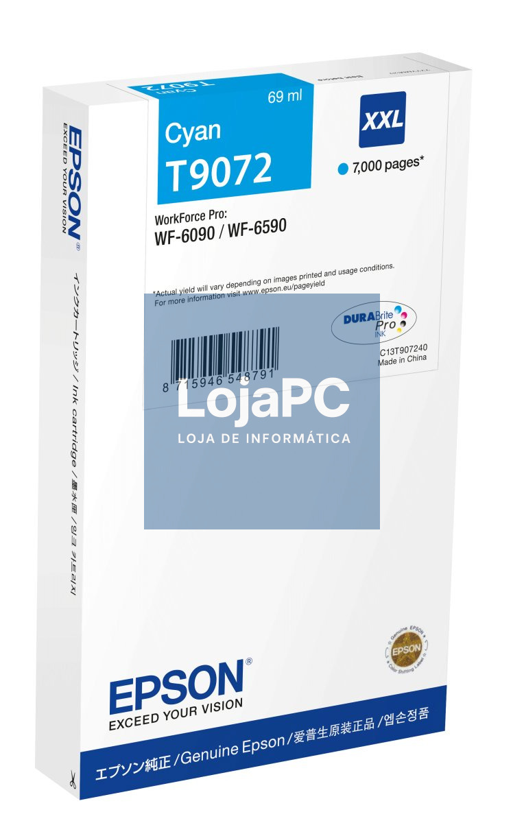 Epson WF-6xxx Ink Cartridge Cyan XXL
