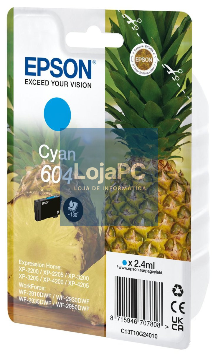 Epson Singlepack Cyan 604 Ink