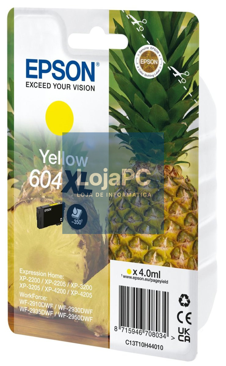 Epson Singlepack Yellow 604XL Ink