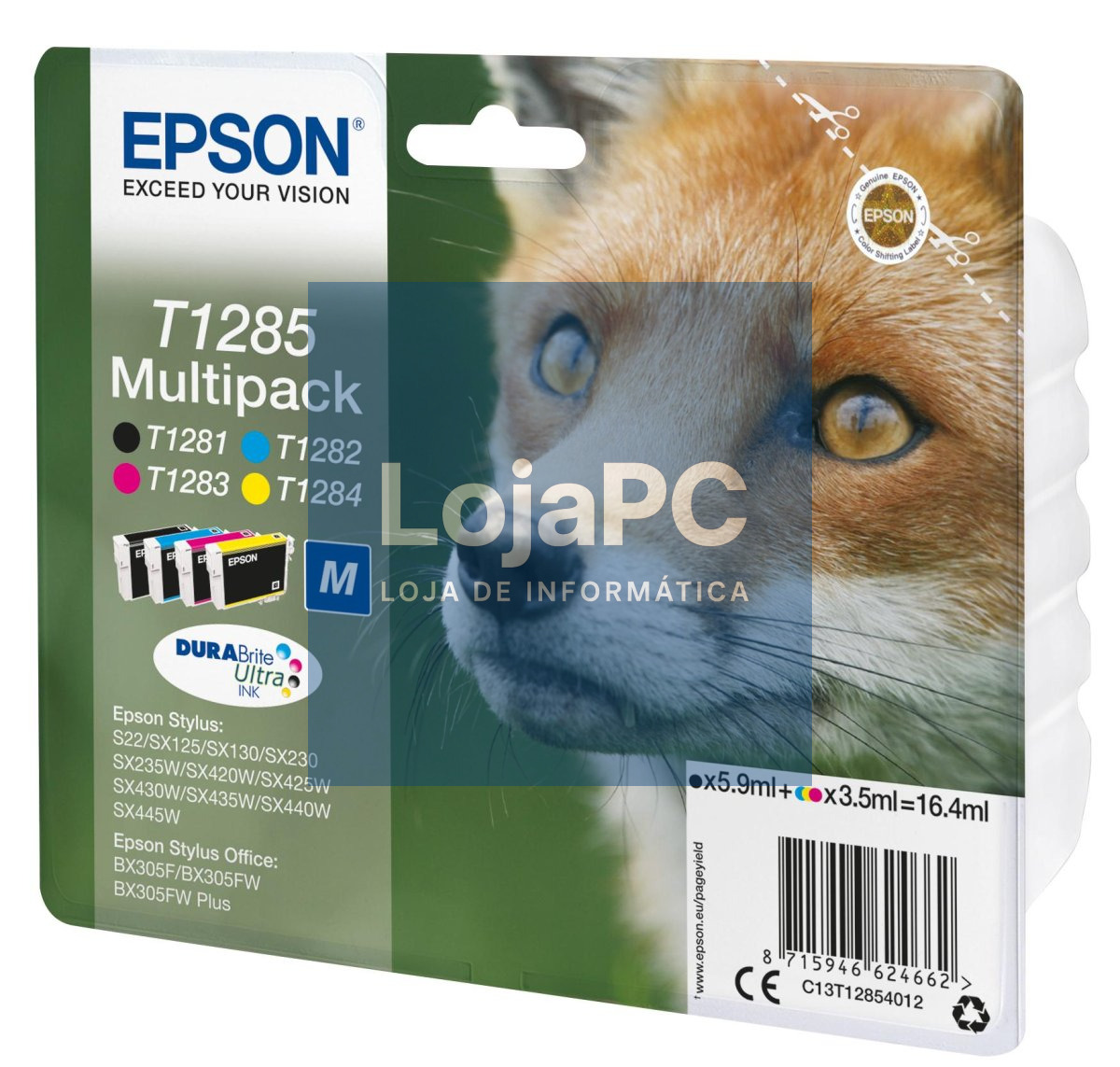Epson MULTIPACK para S22/SX125/130/230/235W/420W/425W/430W/435W/440W/445W/Office BX305 (T128140+240+340+440)