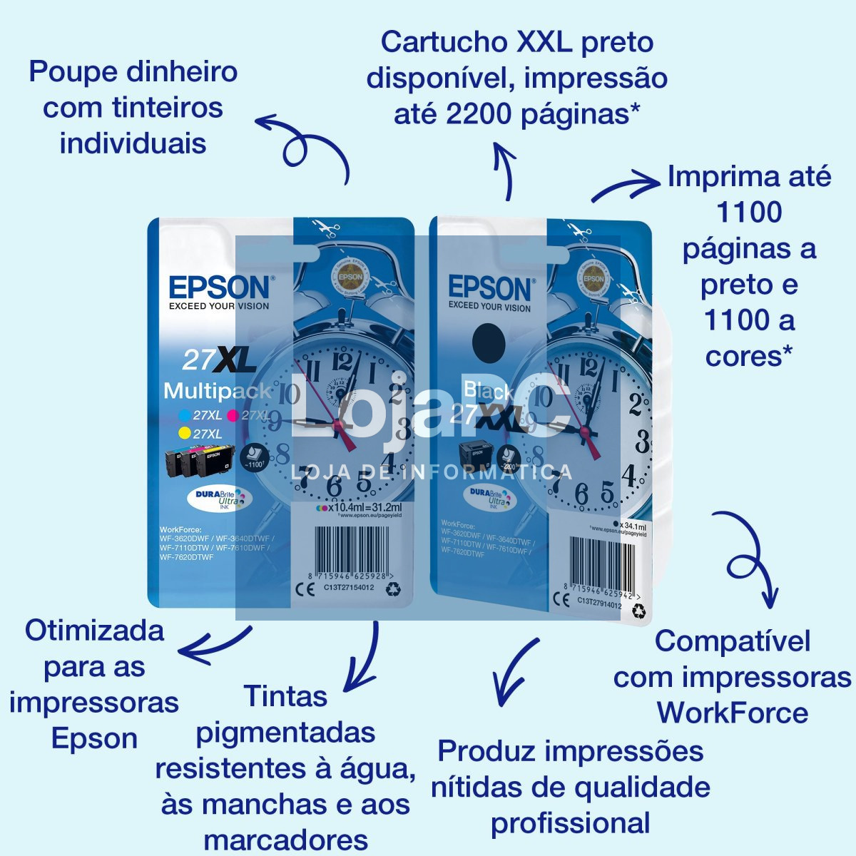 Epson Singlepack Black 27XL DURABrite Ultra Ink