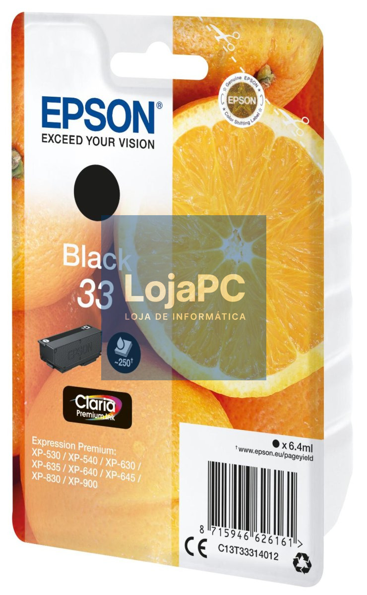 Epson Singlepack Black 33 Claria Premium Ink