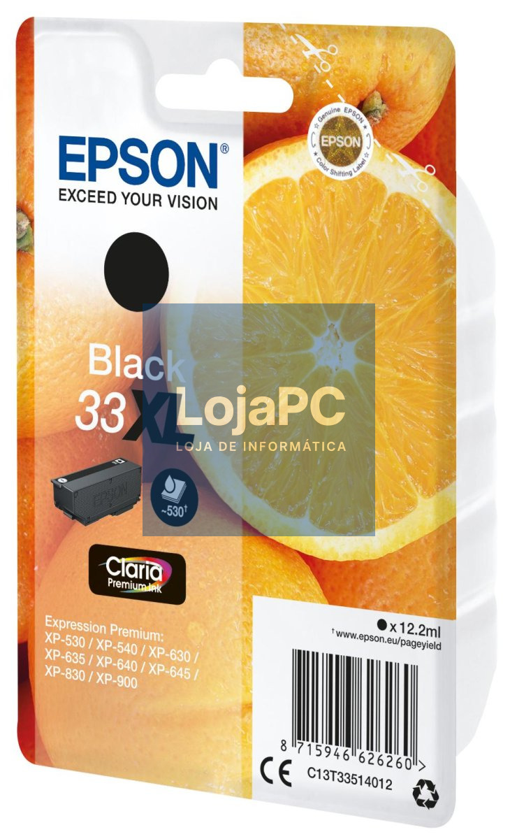 Epson Singlepack Black 33XL Claria Premium Ink