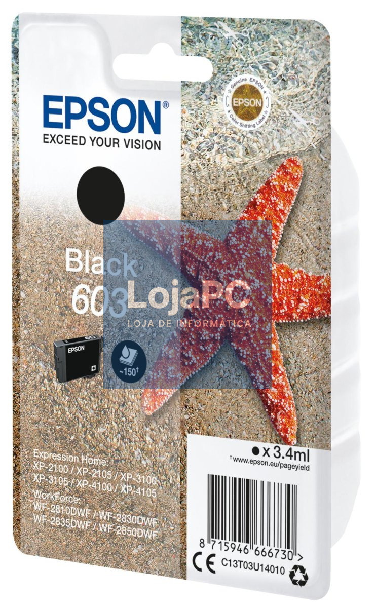 Epson Singlepack Black 603 Ink