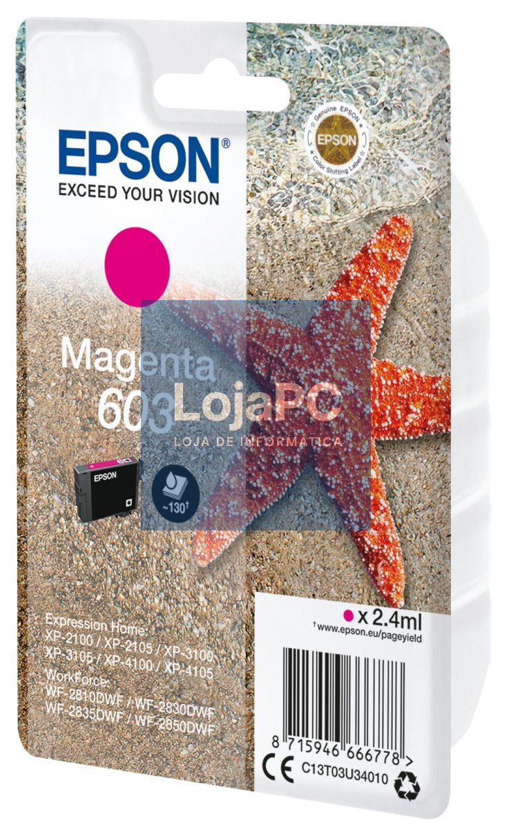 Epson Singlepack Magenta 603 Ink