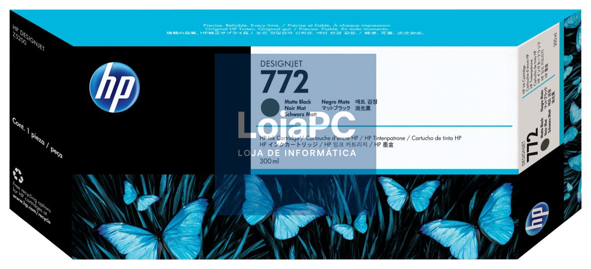 HP 772 original Ink cartridge CN635A matte black standard capacity 300ml 1-pack