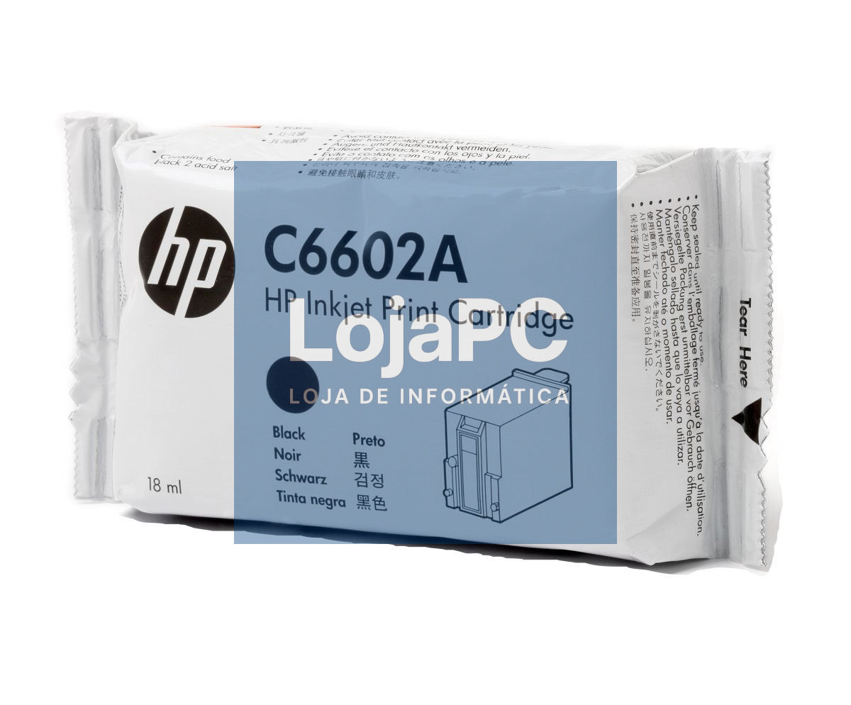 HP original TIJ 1.0 original Ink cartridge C6602A black standard capacity 1-pack