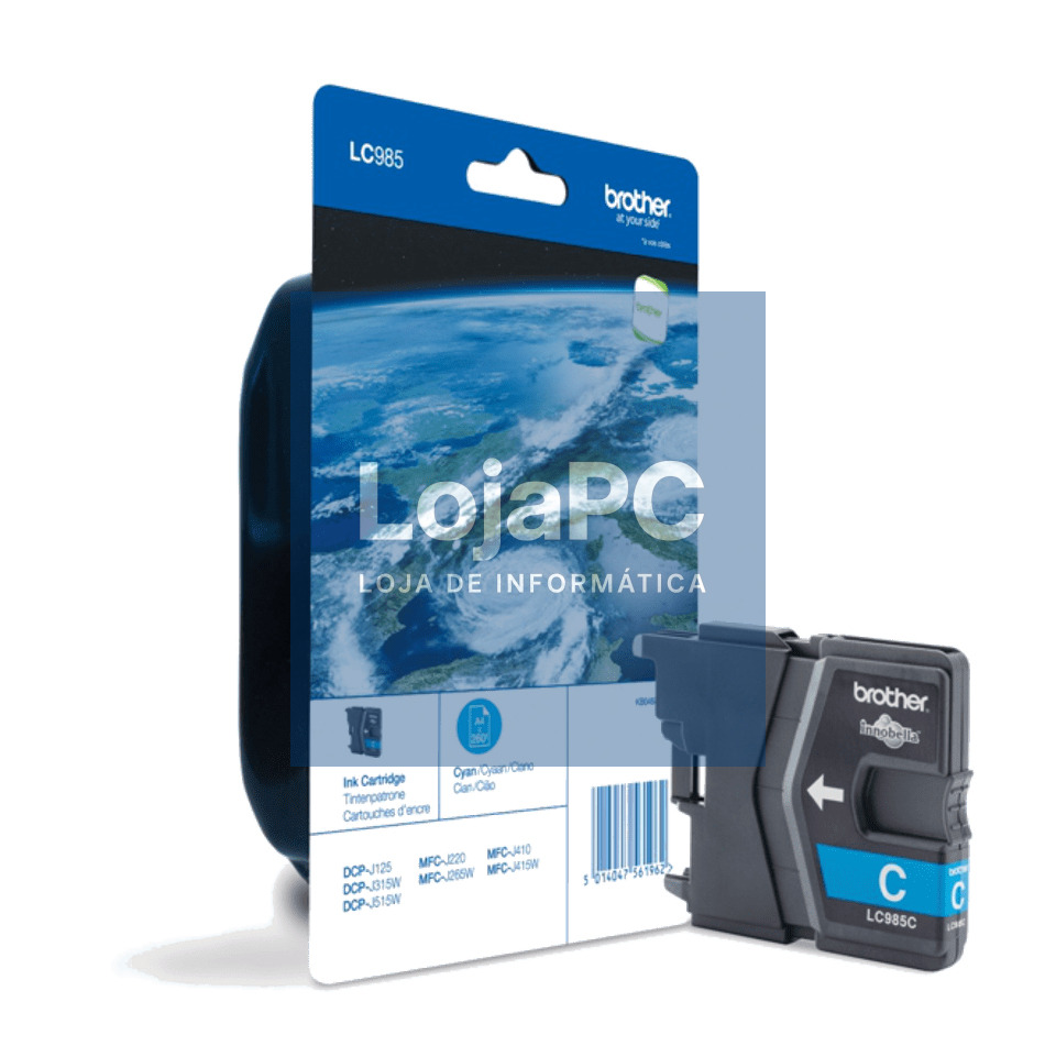 BROTHER LC985C cyan ink 260pages DCPJ125 DCPJ140 DCPJ315 DCPJ515 MFCJ220 MFCJ265 MFCJ410 MFCJ415