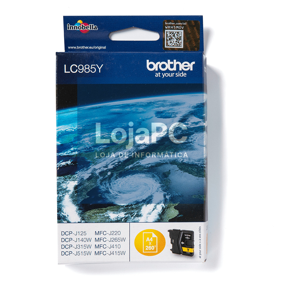 BROTHER LC985Y yellow ink 260pages DCPJ125 DCPJ140 DCPJ315 DCPJ515 MFCJ220 MFCJ265 MFCJ410 MFCJ415