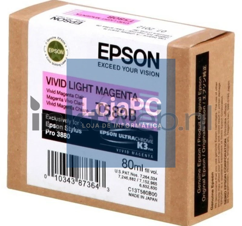 Tinteiro EPSON T580B Magenta Claro Vivo -  Stylus Pro 3800/3880