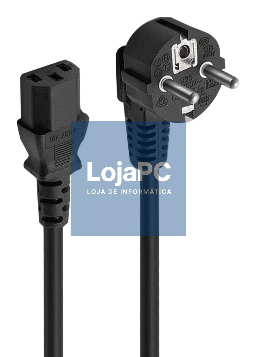 EWENT Power Supply Cable Shuko Plug > IEC C13, angled 90°, 1.50m