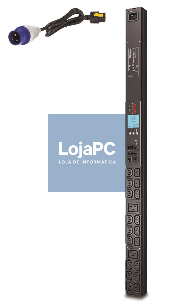 APC Rack PDU 2G Metered ZeroU 16A 230V 18 C13 & 2 C19 Cord Length 3 meters IEC309