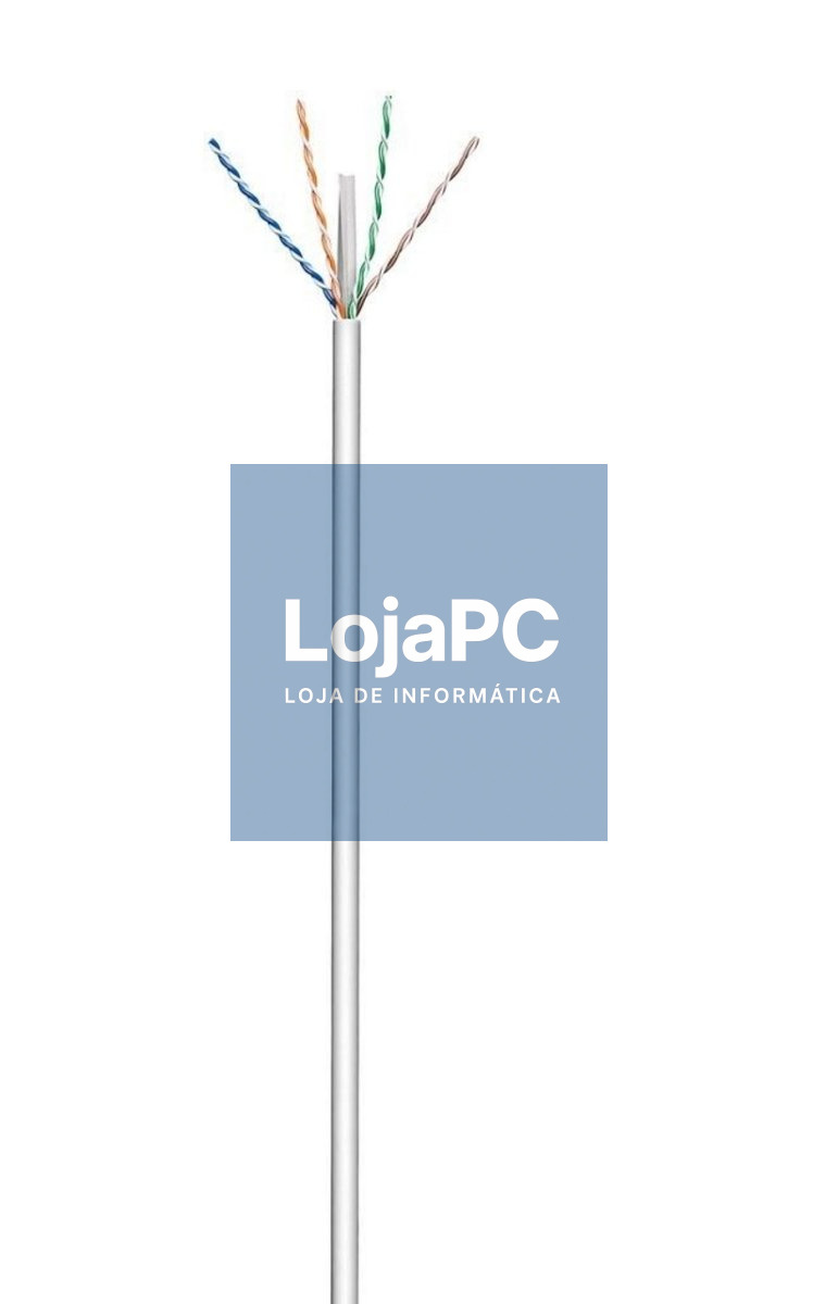 EWENT Bobine de Instalação Cat 6 U/UTP AWG23/1 CCA 100mt. SOLID Jacket: PVC cinza